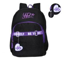 Mochila Feminina Love Coração Juvenil Yepp Costas Preta Gran Mochila Feminina Love Coração Juvenil Yepp Costas Preta Gran