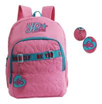 Mochila Feminina Love Coração Juvenil Yepp Costas Preta Gran