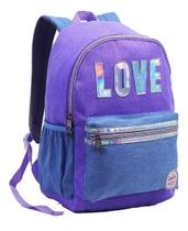 Mochila Feminina Love Juvenil Dl1264 Escolar Passeio