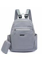 Mochila Feminina Madami Cinza Reforçada