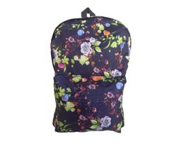 Mochila feminina mochila escolar estampada flores mat poliester