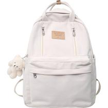 Mochila Feminina Multifuncional Liveasy - Branca com Zíper Duplo