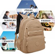 Mochila Feminina Notebook Multifunção Tactel Resistente Trabalho Escola Faculdade Viagem Multineos