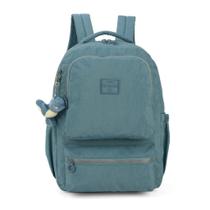 Mochila Feminina Notebook Tecido Crinkle Chaveiro Pelúcia Mochila Feminina Notebook Tecido Crinkle Chaveiro Pelúcia