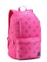 Mochila Feminina Nylon Básica Escolar Juvenil Rosa Preta Azul