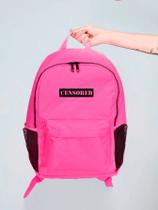Mochila Feminina Nylon Censored Estampada Personalizada Resistente Grande Escolar Faculdade Bolsa Trabalho Viagem Mala Masculina