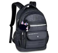Mochila Feminina Nylon com Estampa Holográfica 17,5" - Clio Coleção 2025