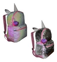 Mochila Feminina Paete Reversível Muda Cor Infantil Juvenil