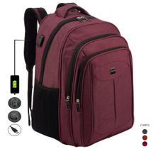 Mochila Feminina Para Notebook Com Cabo USB Bolsa Masculina Escolar Resistente