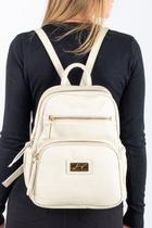 Mochila feminina pequena de couro liso Zoey Mochila feminina pequena de couro liso Zoey