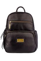 Mochila feminina pequena de couro liso Zoey