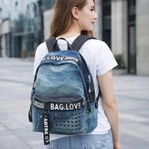 Mochila Feminina Reforçada Grande Notebook bolso com ziper chaveiro