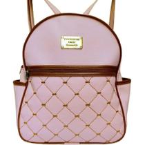 Mochila Feminina Rosa Elegante Blogueiras Famosas Charmosa