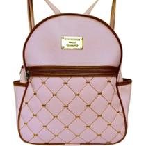 Mochila Feminina Rosa Elegante Blogueiras Famosas Charmosa