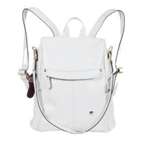 Mochila Feminina Social Transversal Antifurto Notebook Viagem Escolar de Couro Legitimo - Betania Couros