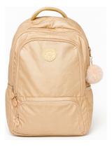 Mochila Feminina Tactel Grande e Impermeável com Compartimentos e Bolso Lateral