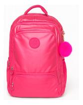 Mochila Feminina Tactel Impermeável com 6 Bolsos e Espaço para Garrafa e Acessórios