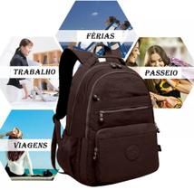 Mochila Feminina Tecido Molinho Naylon Notebook Resistente Leve Trabalho Estudo Viagem Super Linda