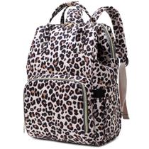 Mochila feminina Xunteny Leopard para laptop de 15,6" à prova d'água Mochila feminina Xunteny Leopard para laptop de 15,6" à prova d'água