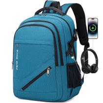 Mochila FENGDONG Large Laptop 17,3" à prova d'água, azul-petróleo Mochila FENGDONG Large Laptop 17,3" à prova d'água, azul-petróleo