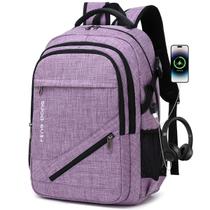Mochila FENGDONG Large Laptop 17,3" impermeável roxa clara Mochila FENGDONG Large Laptop 17,3" impermeável roxa clara