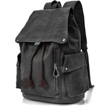 Mochila FH Canvas Vintage Black 22L para homens e mulheres Mochila FH Canvas Vintage Black 22L para homens e mulheres