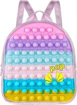 Mochila Fidget Toys para meninas, bolsa pop, presentes de Natal para crianças com TDAH, material escolar para alívio do estresse