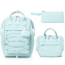 Mochila Fimibuke para meninas em idade escolar com caixa de almoço e estojo de lápis Mochila Fimibuke para meninas em idade escolar com caixa de almoço e estojo de lápis