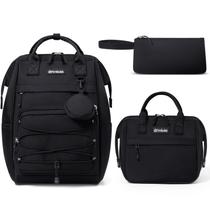 Mochila Fimibuke para meninas em idade escolar com caixa de almoço e estojo de lápis Mochila Fimibuke para meninas em idade escolar com caixa de almoço e estojo de lápis