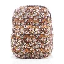Mochila Finex Brown Chipmunk Friends Canvas para laptop de 15 polegadas