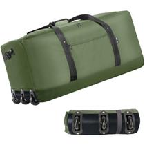 Mochila Finnhomy 120L Dobrável com 3 Rodas - 82x36x40cm - Verde