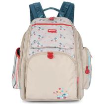 Mochila Fisher Price Maternidade Bolsa Mamãe Bebê Com Trocador Original - Bege Mochila Fisher Price Maternidade Bolsa Mamãe Bebê Com Trocador Original - Bege