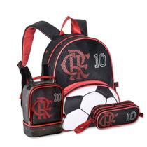 Mochila Flamengo com Lancheira Térmica Estojo Duplo Futebol Mochila Flamengo com Lancheira Térmica Estojo Duplo Futebol