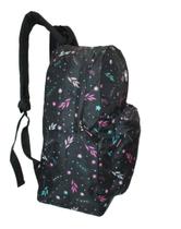 Mochila Florida Feminina Rabisk Costas Preta Cores Floral