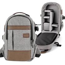 Mochila Fotografia Compacta Para Camera Lentes Tablet 10" Alhva Street Shot M Cinza