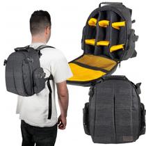 Mochila Fotográfica Compacta Acolchoada Cinza Claro - Chic Grafite