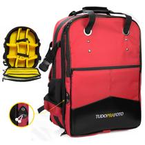 Mochila Fotográfica Pantone High Tpfoto Com saída p/ fone Vermelha Mochila Fotográfica Pantone High Tpfoto Com saída p/ fone Vermelha