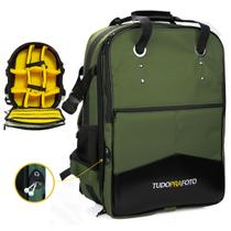 Mochila Fotográfica Pantone High Tpfoto com Saída para Fone - Verde Militar