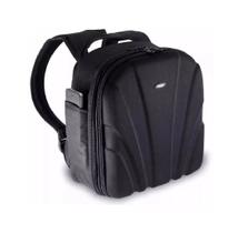Mochila Fotografica Para Câmera Lente E Acessórios Com Frente Rígida Preta