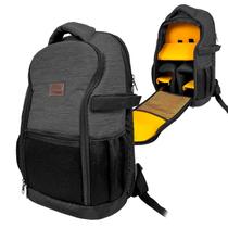 Mochila Fotográfica Para Câmeras Dslr Mirrorless E Lentes Com Divisórias Removíveis - Cor Ônix