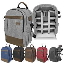 Mochila Fotografica Robusta para Notebook Tripé Varias cores Cinza Claro