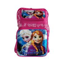 Mochila Frozen Rosa Para Menina de Costas Escolar Infantil