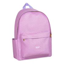 Mochila Furadinha Lilás - Material Pu e Poliéster