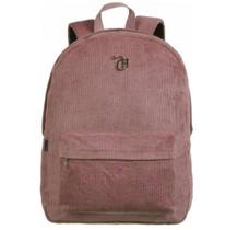 Mochila g capricho veludo rosa 11857