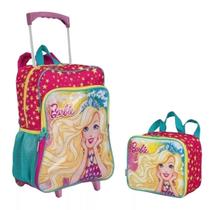 Mochila G Rodinha Barbie Princesa 19m Plus Sestini Lancheira