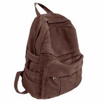 Mochila GAMLFL Coffee Brown Canvas para mulheres e homens 19L Mochila GAMLFL Coffee Brown Canvas para mulheres e homens 19L