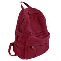 Mochila GAMLFL de lona vermelha borgonha para mulheres 19L Mochila GAMLFL de lona vermelha borgonha para mulheres 19L