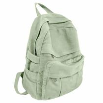 Mochila GAMLFL Sage Green Canvas para mulheres em estilo retrô 19L Mochila GAMLFL Sage Green Canvas para mulheres em estilo retrô 19L