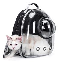 Mochila Gato E Cachorro Reforçada Com Bolha Transparente