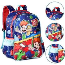 Mochila Gato Galáctico Bolsa Escolar Infantil Reforçada Para Crianças Meninas E Meninos Clio Style